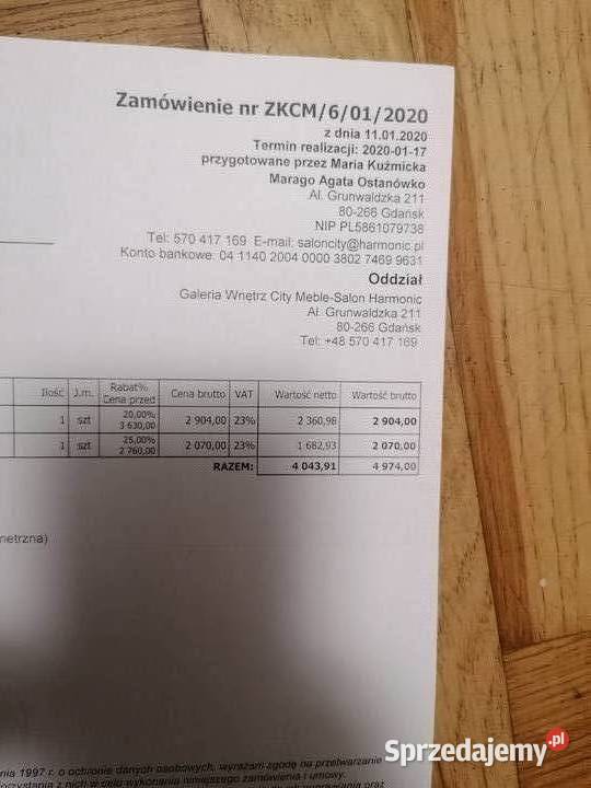Łóżko z drewna bukowego Gdańsk