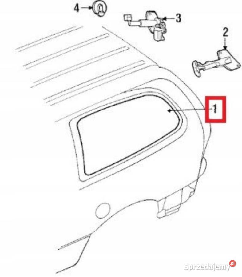 USZCZELKA SZYBY LEWY TYŁ CHRYSLER VOYAGER 00r