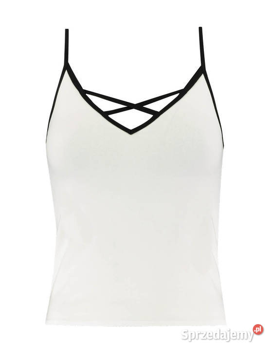 czarny biały top Tally Weijl xxs 32 bawełna biały Toruń