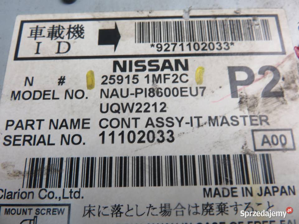 RADIO INFINITI M Y51 259151MF2C Radioodtwarzacze Radioodtwarzacze sprzedam