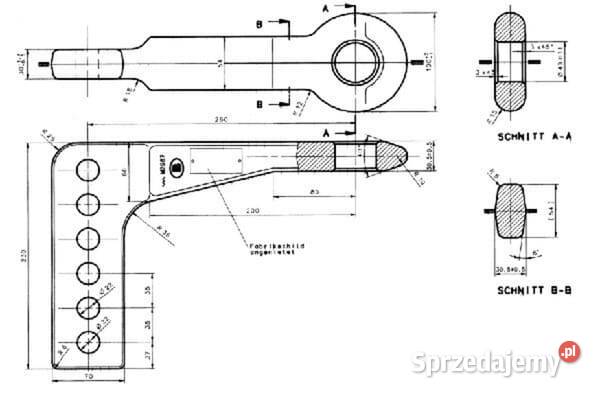Zaczep kątowy 30000113 Do maszyn uprawowych małopolskie Kamionna