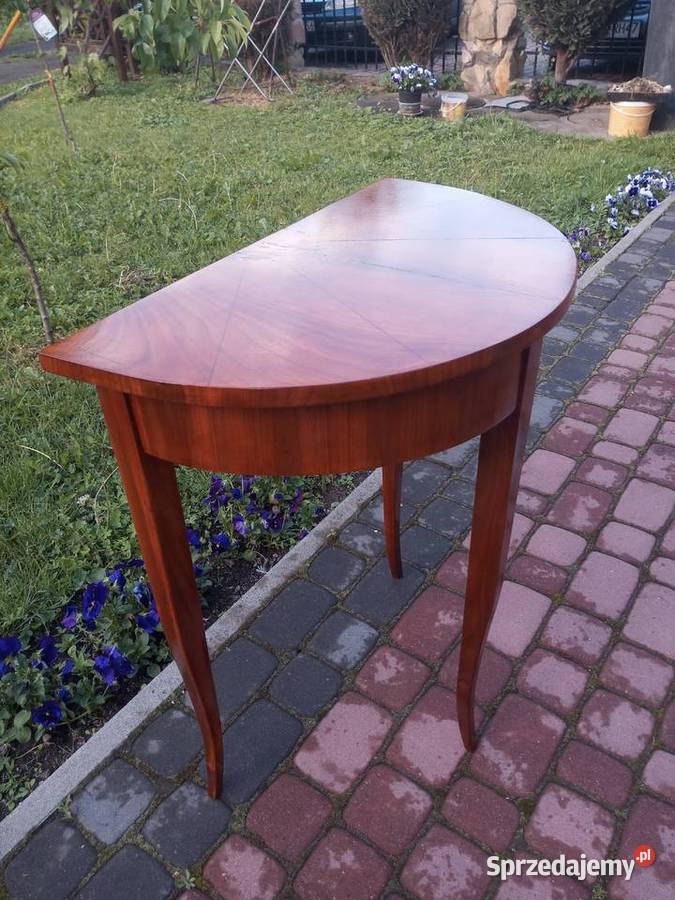 Stolik konsola w stylu Biedermeier czereśnia