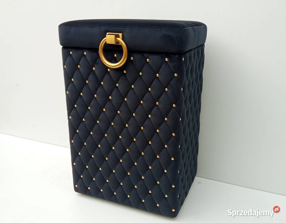 Kufer kosz na pranie bieliźniak Glamour czarny 62cm Pozostałe Poznań