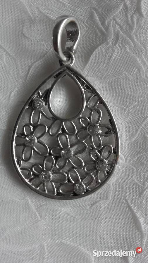 POSREBRZANY MEDALION PRZEWIESZKA Z CYRKONIAMI Piła