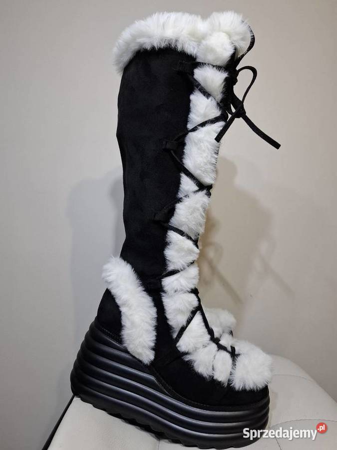 Śniegowce 36 yeti platformy zimowe kozaki buty 23.5cm Kozaki Kraków