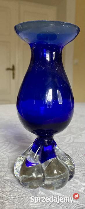 Wazonik kobaltowy Aseda Glasbruk Bo Borgstrom Antyki, Sztuka, Kolekcje Warszawa