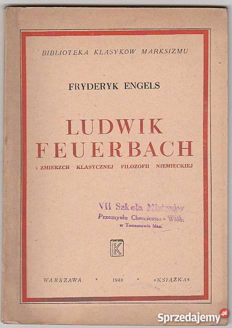 7645 LUDWIK FEUERBACH I ZMIERZCH KLASYCZNEJ małopolskie Czyrna