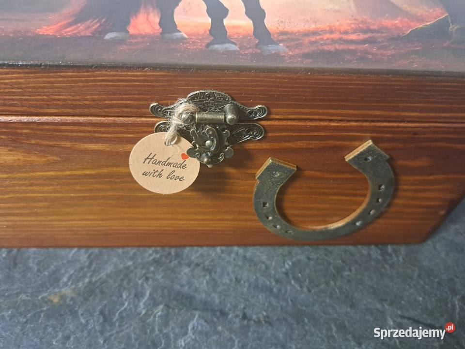 Kuferek z koniem szkatułka duża decoupage Kędzierzyn-Koźle