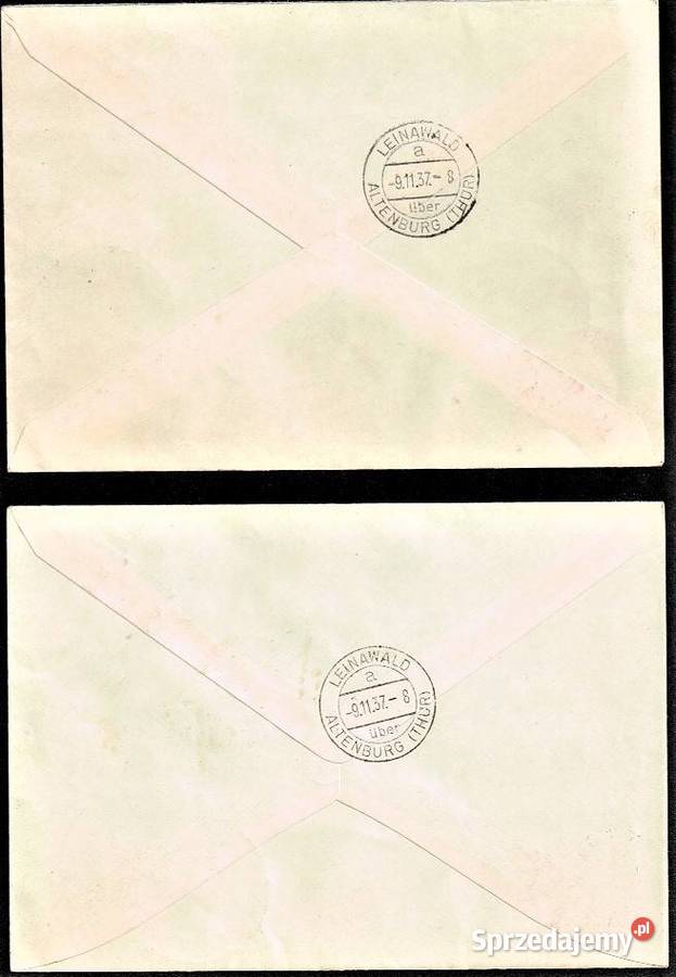 TRZECIA RZESZA 1937 3 KOPERTY FDC WYSYŁKA Filatelistyka Człuchów sprzedam