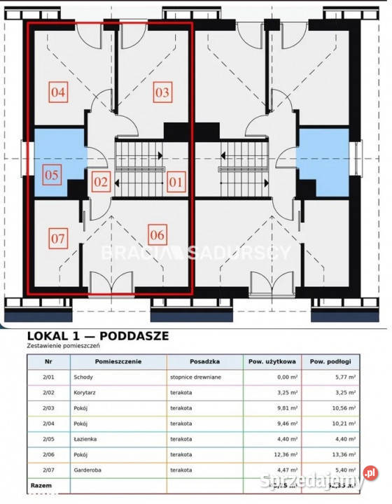Sprzedaż domu bliźniaka Trąbki 10423m2 500m2