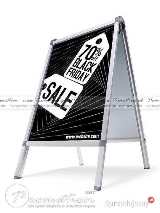 Potykacz plakatowy dwustronny wodoodporny A1 mazowieckie Warszawa