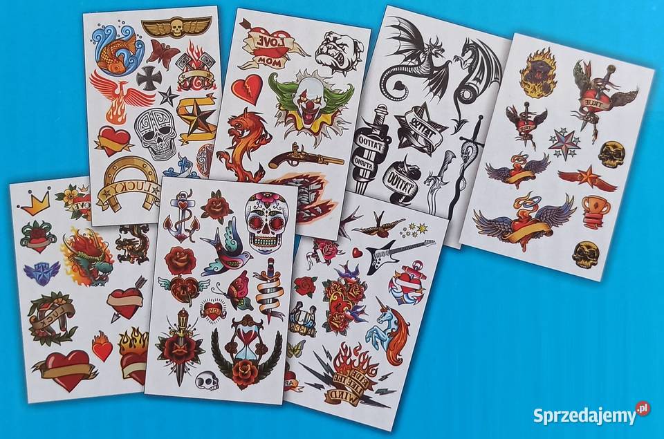 Zestaw Tatuaże Zmywalne Tymczasowe Chłopca 200 małopolskie Mogilany
