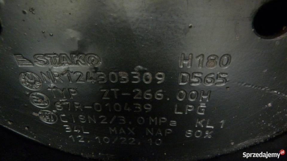 Zbiornik Butla LPG toroidalny 34l WAZNY do 2022 Części Pszczyna