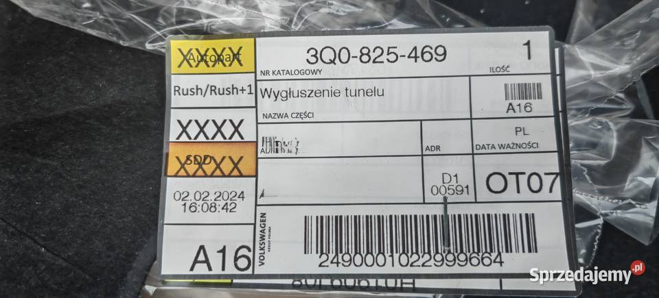 3Q0 825 469 Audi VW Seat Skoda wygłuszenie Elementy wygłuszające Rożnów sprzedam