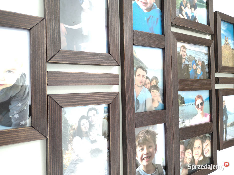 Drewniana Multirama Ramka na 13 zdjęć 10x15 Ramki i ramy Kraków