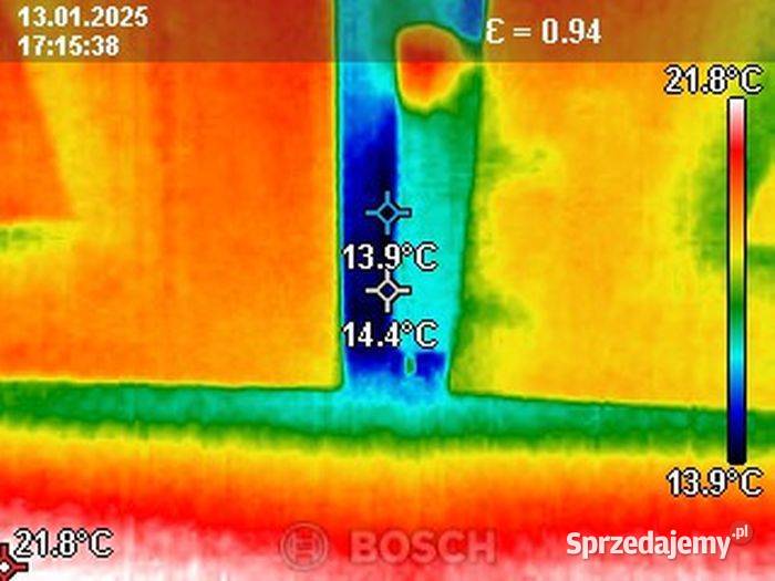 Sprawdzenie szczelności okien kamerą Odbiory techniczne Wrocław