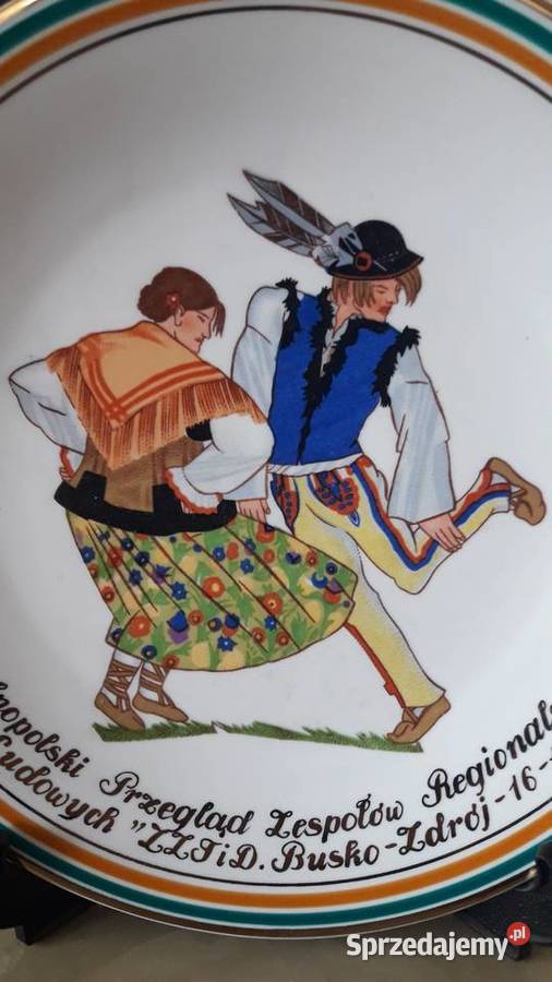 Talerz Ćmielów tańce polskie Zofia Stryjeńska Janów Lubelski sprzedam