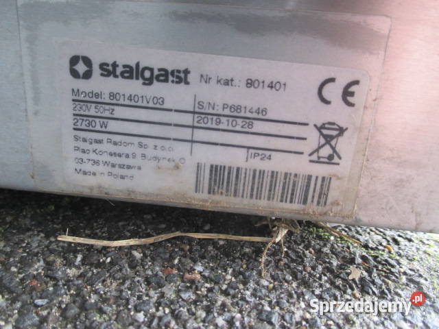 Zmywarka Wyparzarka Stalgast 801401 Z Pompą i Ostrów Wielkopolski