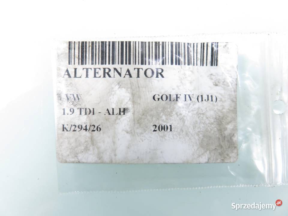 ALTERNATOR SEAT LEON I GOLF IV AUD A3 19 TDI Układ elektryczny silnika małopolskie