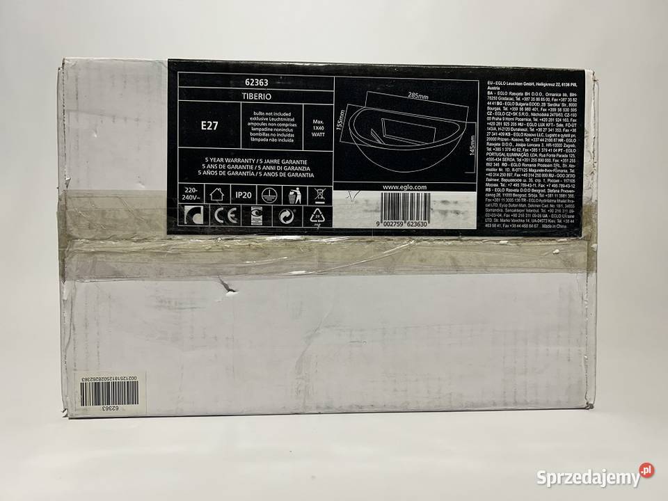 Powystawowy kinkiet ścienny TIBERIO 62363 EGLO Dom i Ogród Sanok