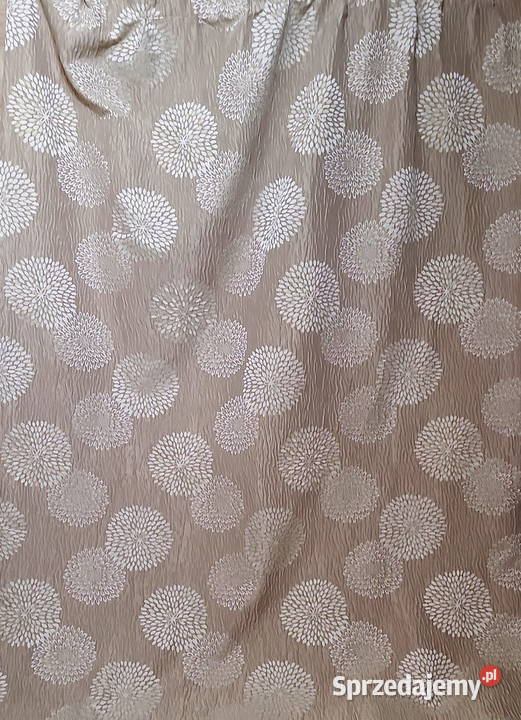 Zasłony kreszowane beżowe gotowe Rękodzieło sprzedam