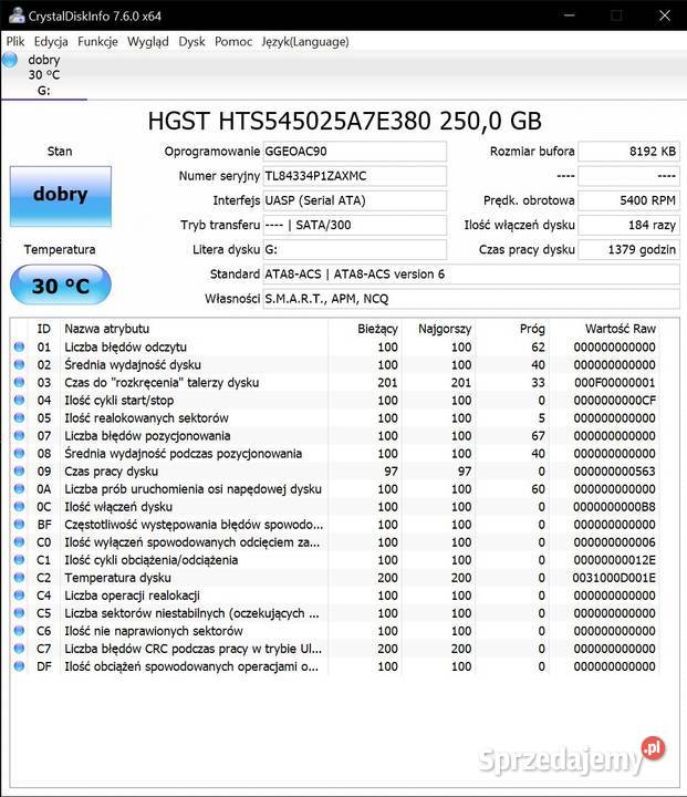 Przenośny dysk HDD 250GB z przezroczystą obudową Gdynia