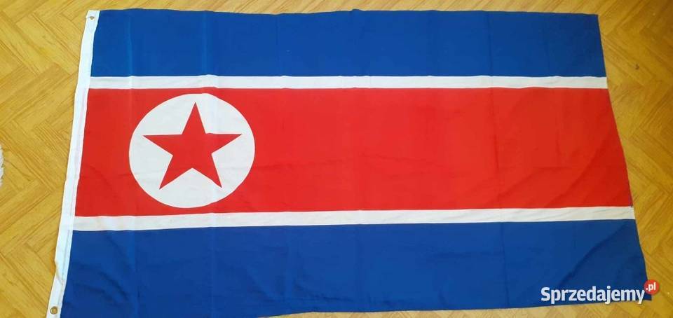 Duża flaga z Korei Północnej mazowieckie