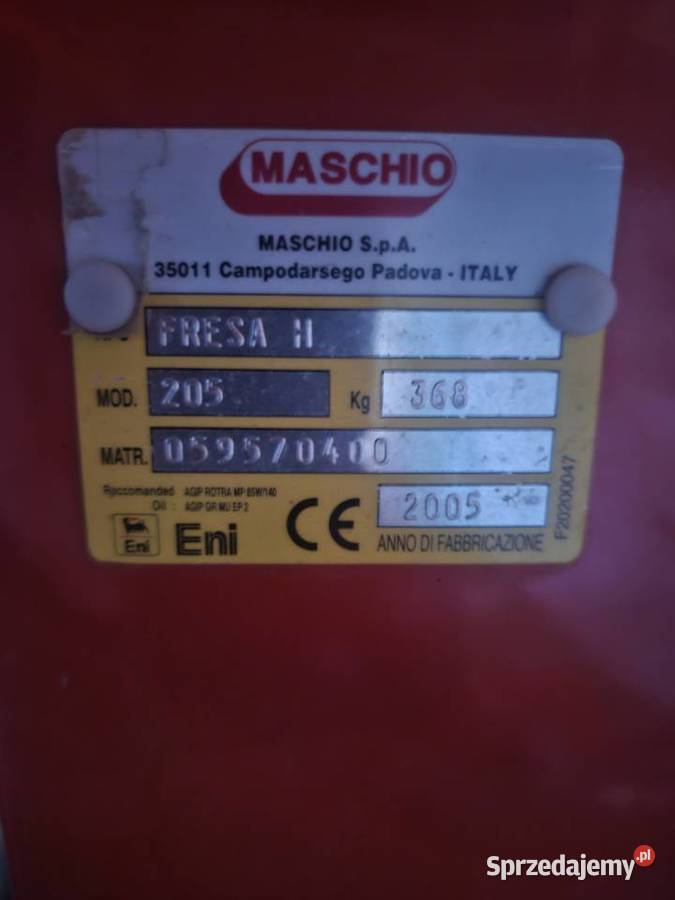 Glebogryzarka maschio Sosnowa sprzedam