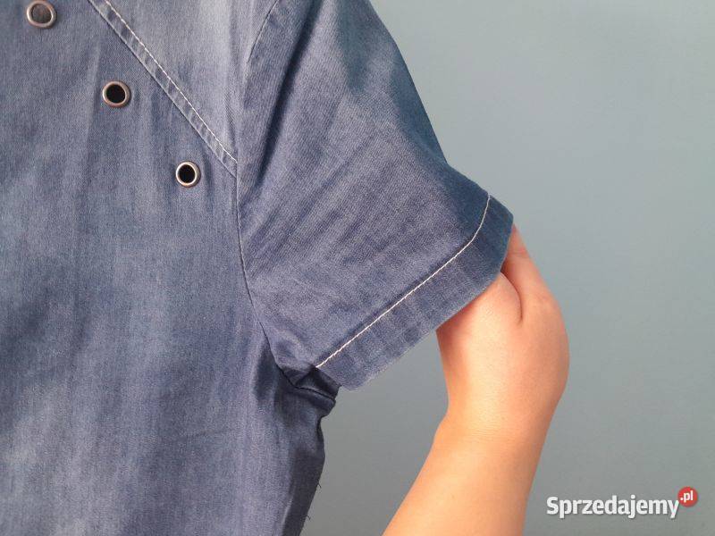 Dżinsowa sukienka rozmiar 44 firmy River Flower niebieski śląskie Siewierz