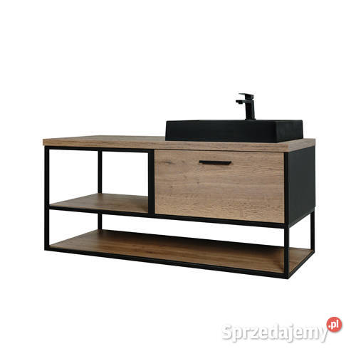 Szafka pod umywalkę 1401s z blatem wisząca loft