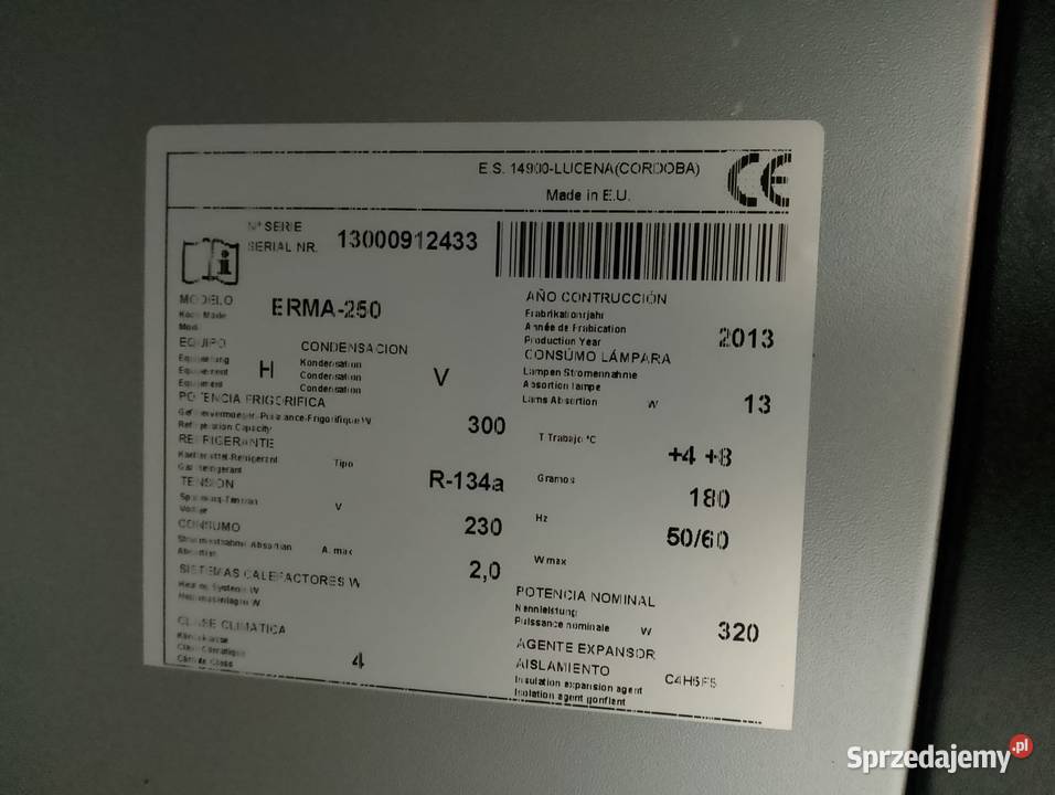 Witryna na butelki 2 drzwiowa ERMA250 Wrocław