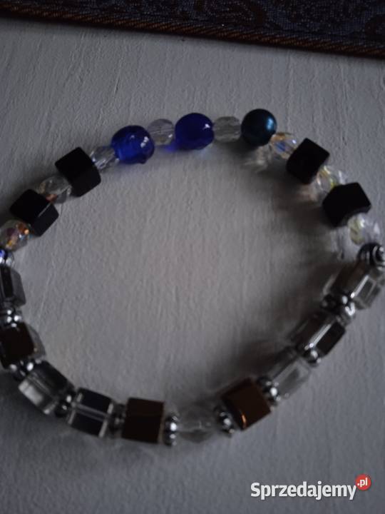 BRANSOLETKA Z KRYSZTAŁOWYCH KORALIKÓW wielkopolskie Piła