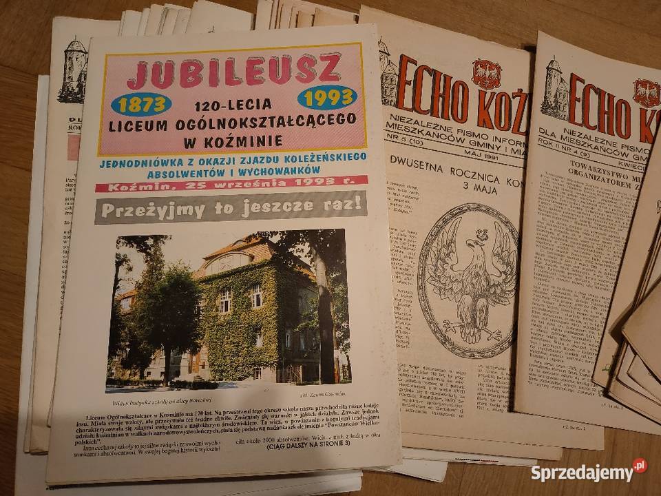 Stare numery gazety regionalnej Echo Koźmina Kościan sprzedam