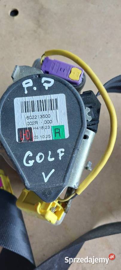 Pasy bezpieczeństwa przód VW GOLF V 3D Szczecin
