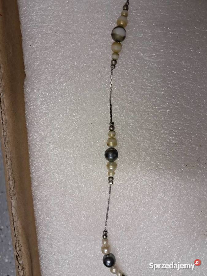 naszyjnik z prlu wykonany w Korei stan obwód 70 Sandomierz