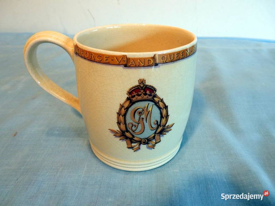 Król George V Jubileusz Srebrny 1910 1935 Porcelana i szkło Piła