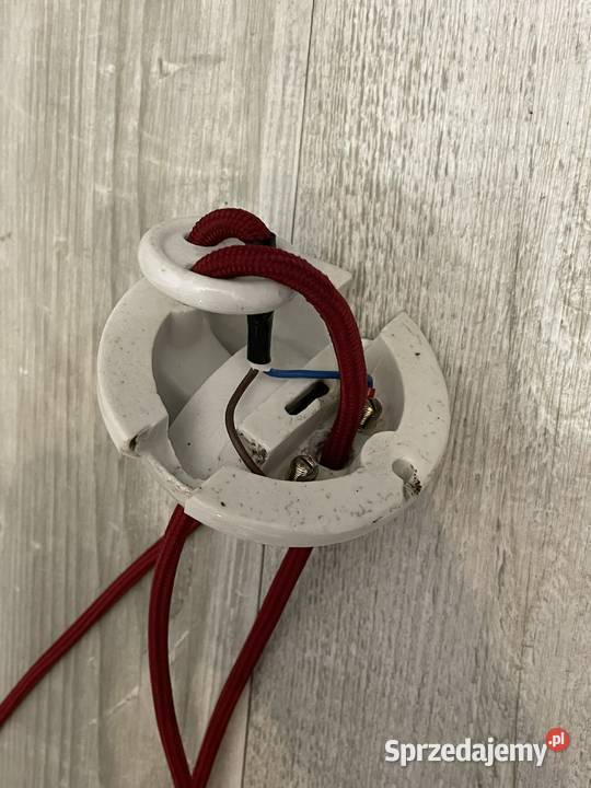 Stara lampa wisząca kuchenna z przeciwwagą Chudów