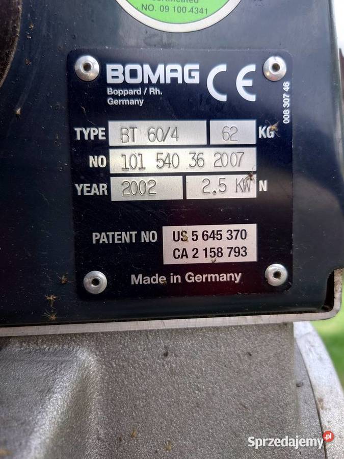 Ubijak Skoczek BOMAG Pozostałe