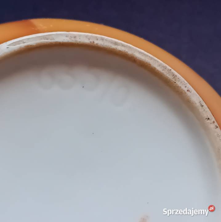 Herbaciany porcelanowy komplecik 2 osób art deco Koźminek