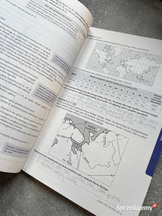 Teraz Matura Geografia zadania i arkusze skrypt, zeszyt ćwiczeń, zbiór zadań, testów podkarpackie Jasło
