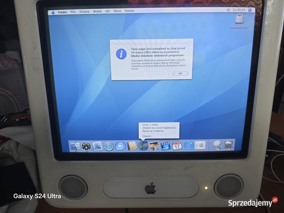 apple emac a1002 sprawny macintosh Liczba rdzeni procesora 1 Pozostałe śląskie