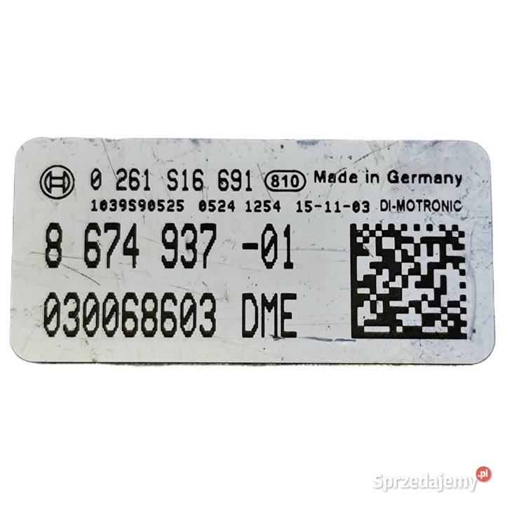 Sterownik silnika komputer BMW Bosch 0261S16691 Czujniki i sterowniki