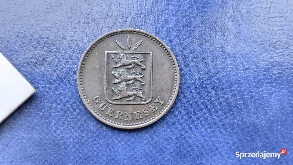 Stare monety 4 doubles 1885 Guernsey Lesko