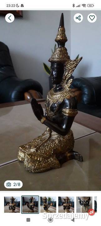 Figurka rzeżba z brązu złoconego Budda Janów Lubelski sprzedam