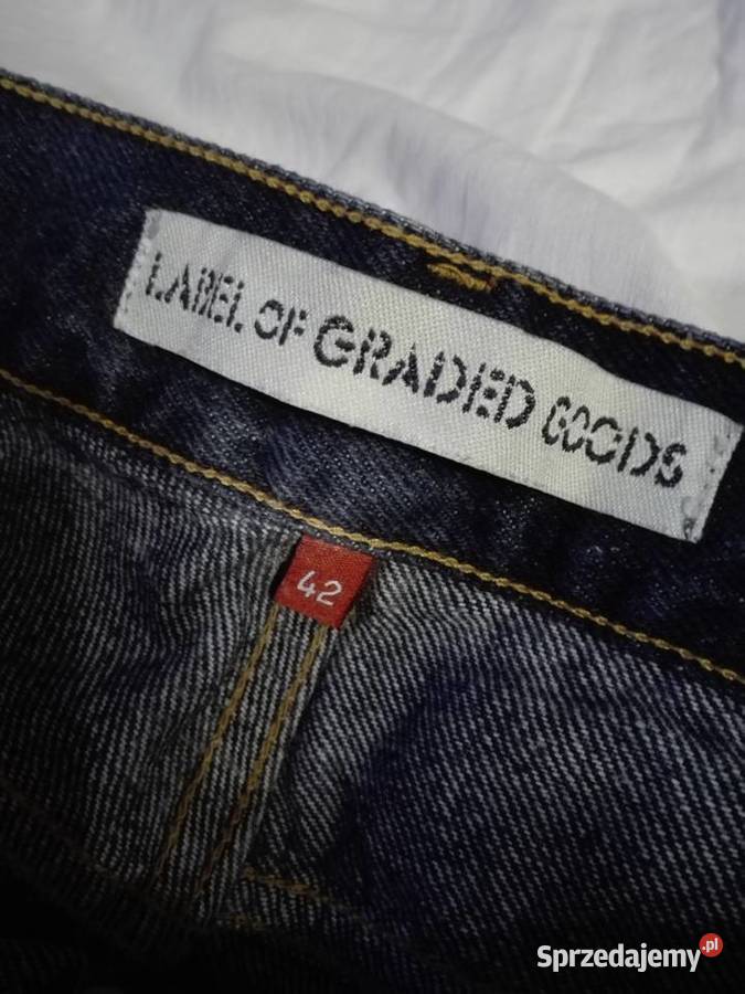 Jeansy długie ciemno granatowe 40 42 L XL Nowe Warszawa