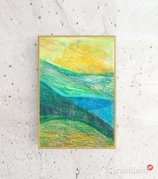 zielony obraz na ścianę zielona abstrakcja 21x30 odcienie zieleni Łódź