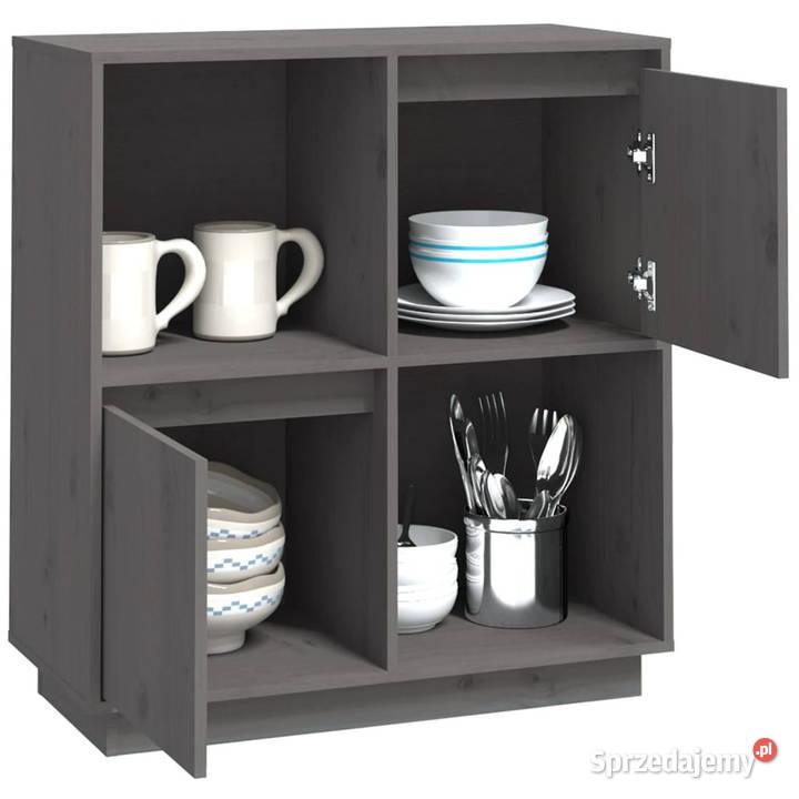 Szafka szara 74x35x80 lite drewno sosnowe mazowieckie Warszawa