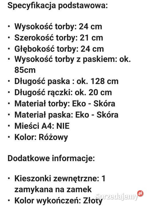 Torebka listonoszka Zgierz sprzedam