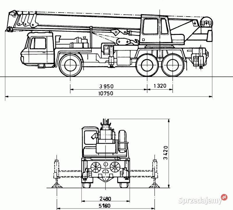 Dźwig 28 Ton Żuraw samojezdny TATRA CKD AD 28 nie