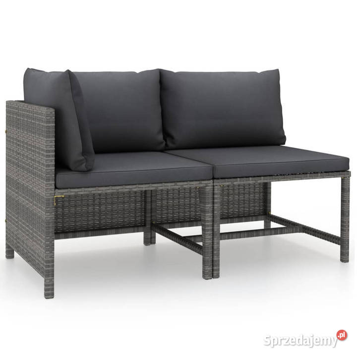 2częściowa sofa ogrodowa z poduszkami szara Warszawa